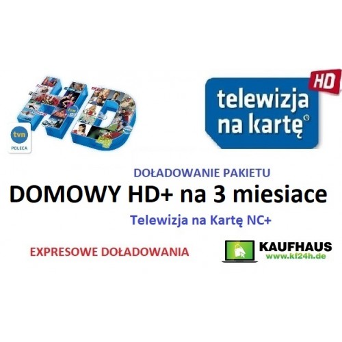 3M Telewizja na karte Aufladung Polsat TVN POLSAT TVP Doladowanie TnK NC START 